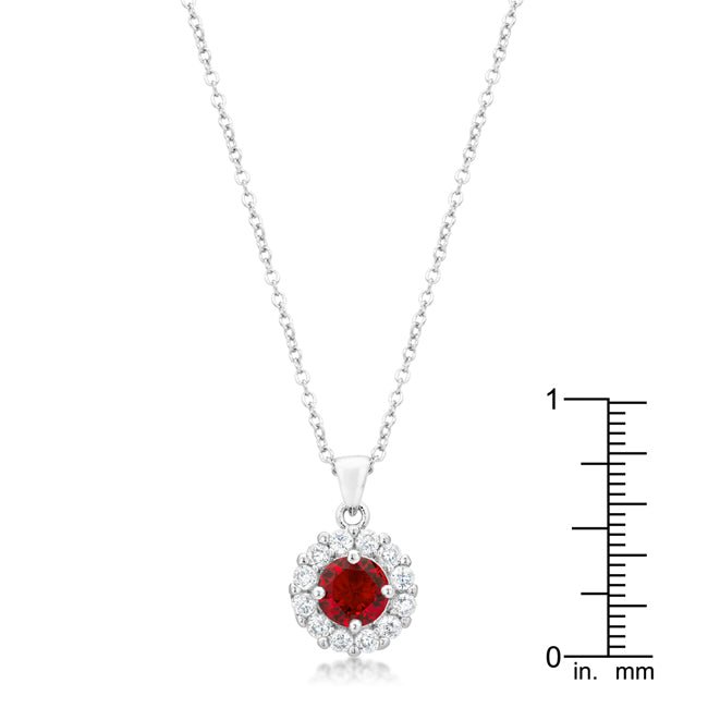 Bella Bridal Pendant in Ruby Red - LinkagejewelrydesignLinkagejewelrydesign