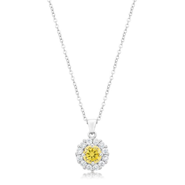 Bella Bridal Pendant in Yellow - LinkagejewelrydesignLinkagejewelrydesign