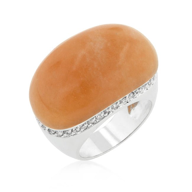 Carnelian Simulated Cocktail Ring - LinkagejewelrydesignLinkagejewelrydesign