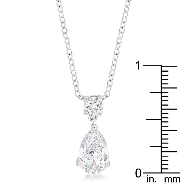 Chandelier Pear Cubic Zirconia Pendant - LinkagejewelrydesignLinkagejewelrydesign