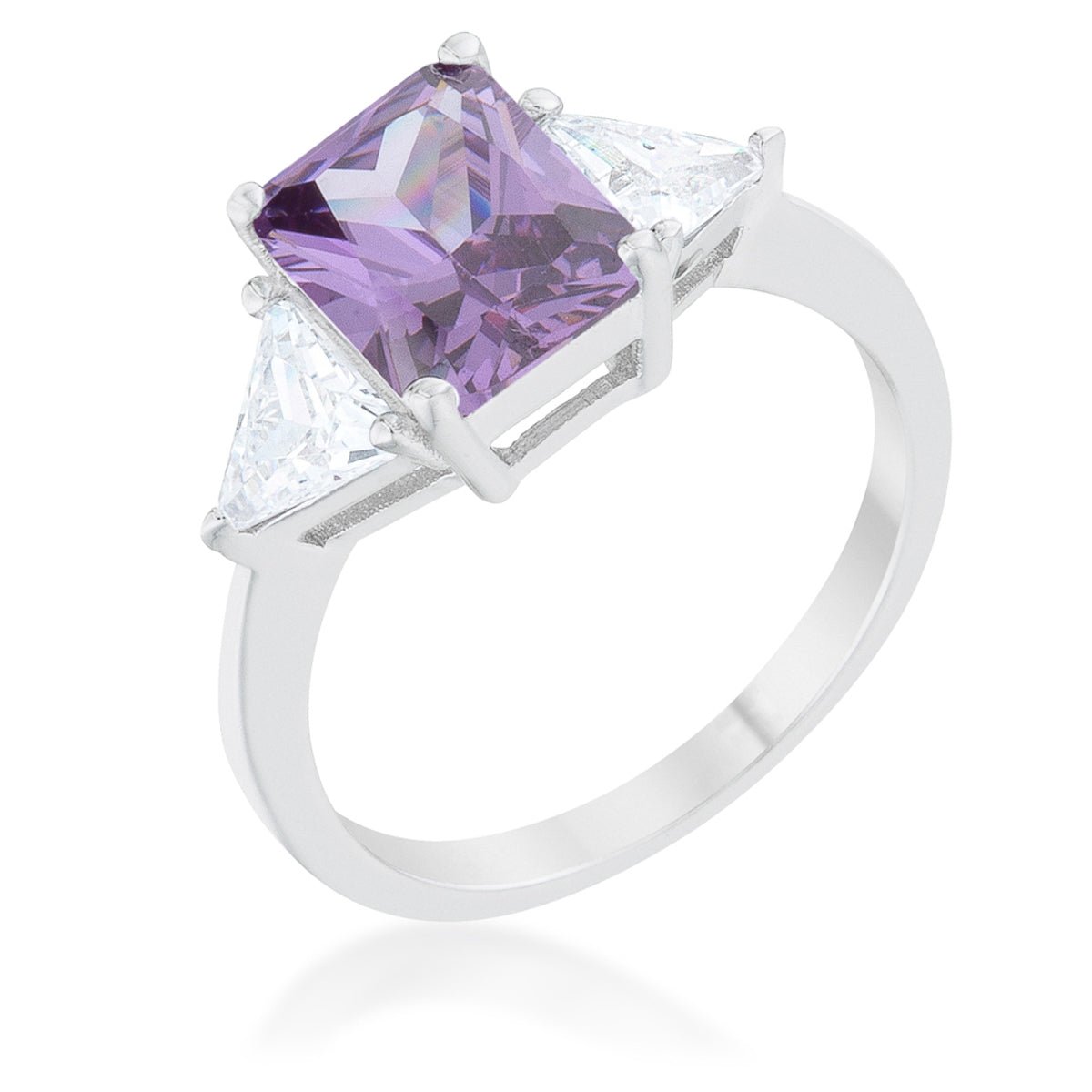 Classic Amethyst Sterling Silver Engagement Ring - LinkagejewelrydesignLinkagejewelrydesign