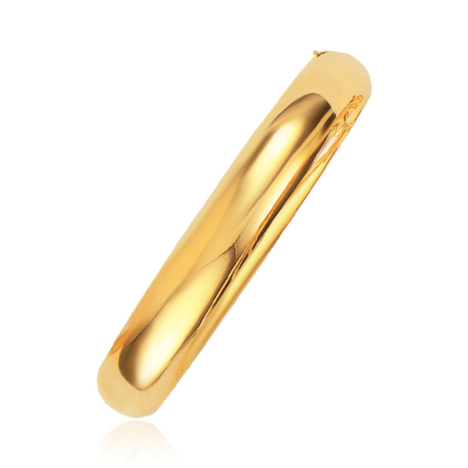 Classic Bangle in 14k Yellow Gold (10.0mm) - LinkagejewelrydesignLinkagejewelrydesign