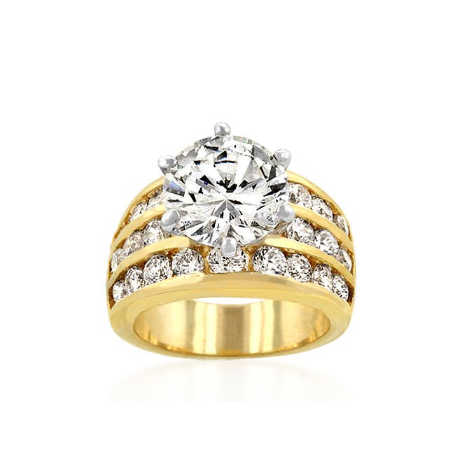 Classic Gold Engagement Ring - LinkagejewelrydesignLinkagejewelrydesign