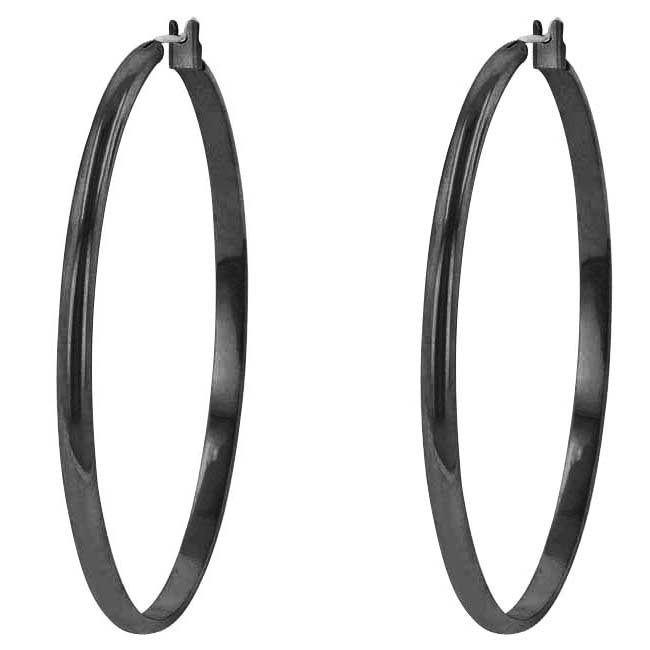 Classic Hoop (Black Tone) - LinkagejewelrydesignLinkagejewelrydesign