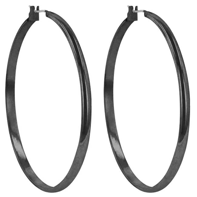 Classic Hoop (Black Tone) - LinkagejewelrydesignLinkagejewelrydesign