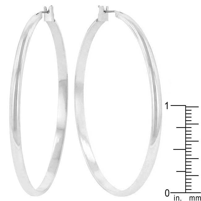 Classic Hoop (Rhodium Plated) - LinkagejewelrydesignLinkagejewelrydesign