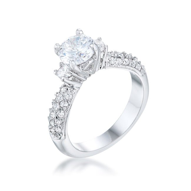 Classic Pave Bridal Ring - LinkagejewelrydesignLinkagejewelrydesign