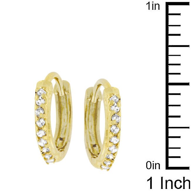 Classic Petite Hoop Earrings Goldtone Finish - LinkagejewelrydesignLinkagejewelrydesign