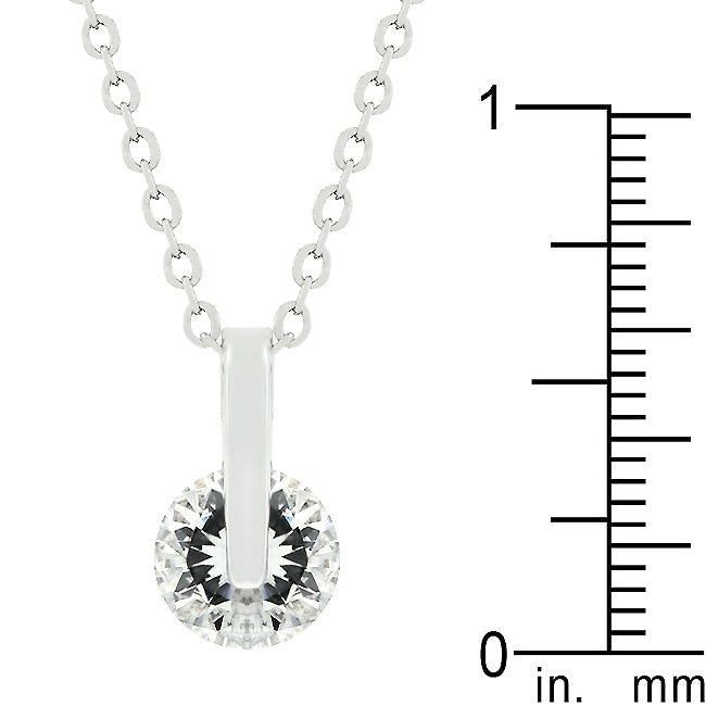 Classic Solitaire Cubic Zirconia Pendant - LinkagejewelrydesignLinkagejewelrydesign