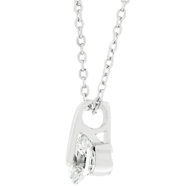 Classic Solitaire Cubic Zirconia Pendant - LinkagejewelrydesignLinkagejewelrydesign