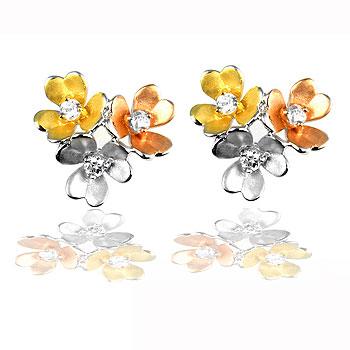 Cluster Blossom Earrings - LinkagejewelrydesignLinkagejewelrydesign