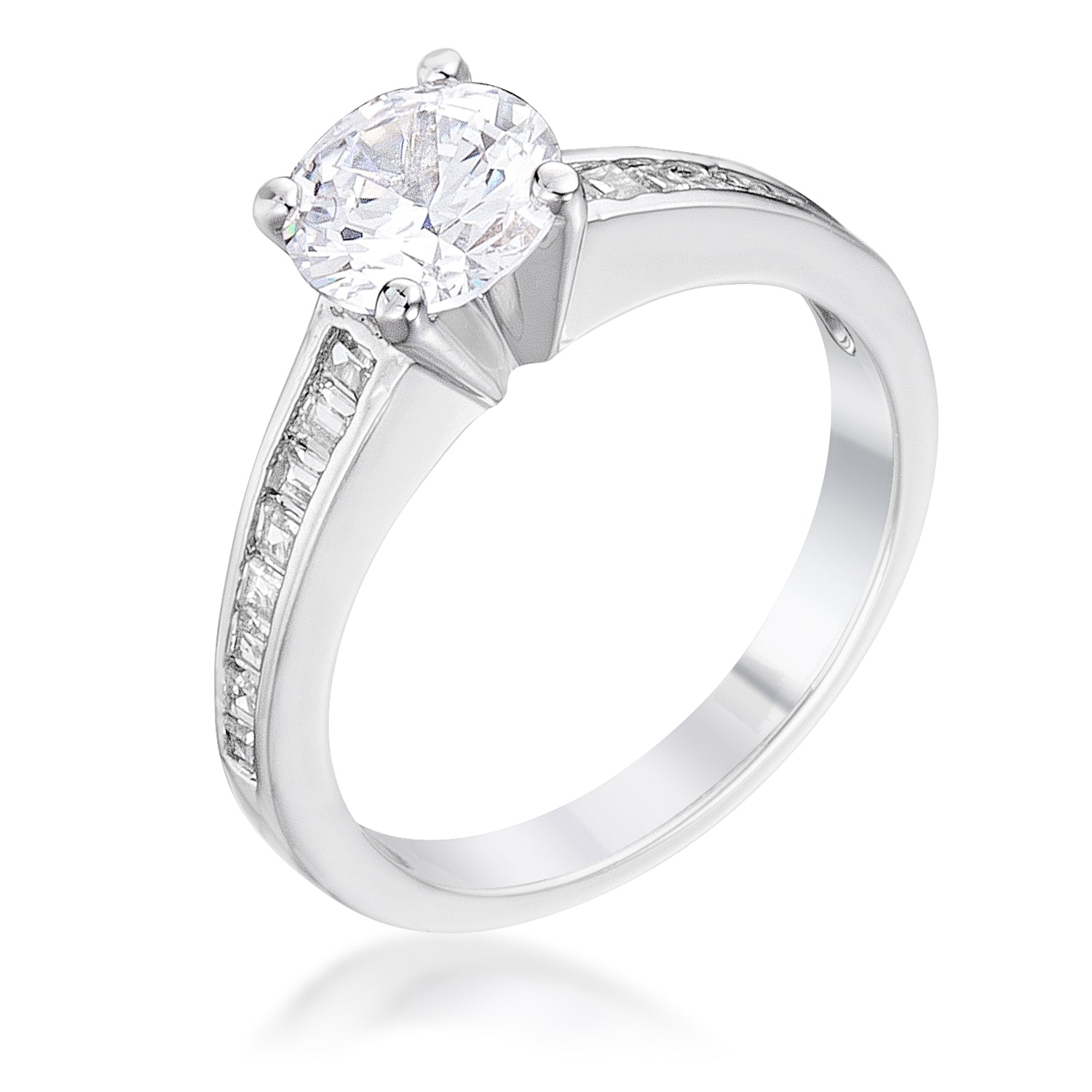 Cubic Zircon Engagement Ring - LinkagejewelrydesignLinkagejewelrydesign