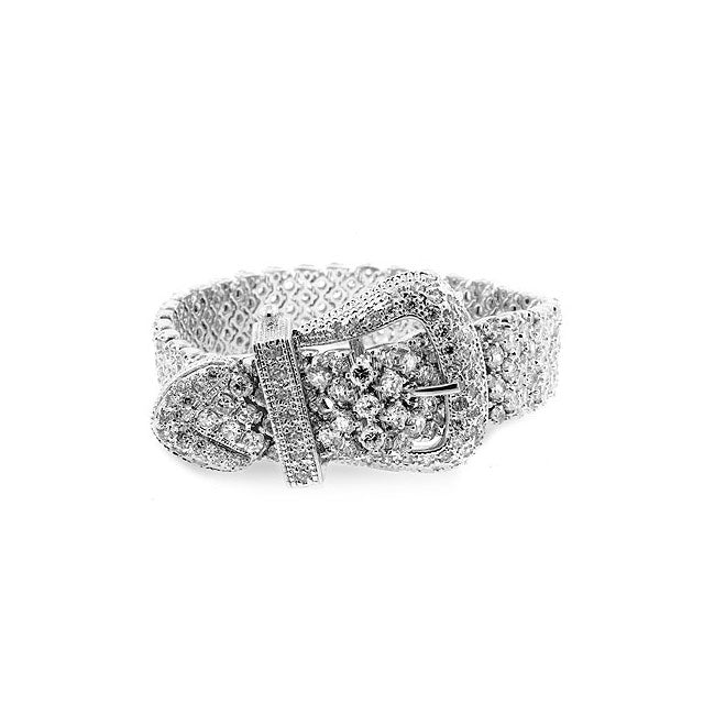 Cubic Zirconia Buckle Bracelet - LinkagejewelrydesignLinkagejewelrydesign