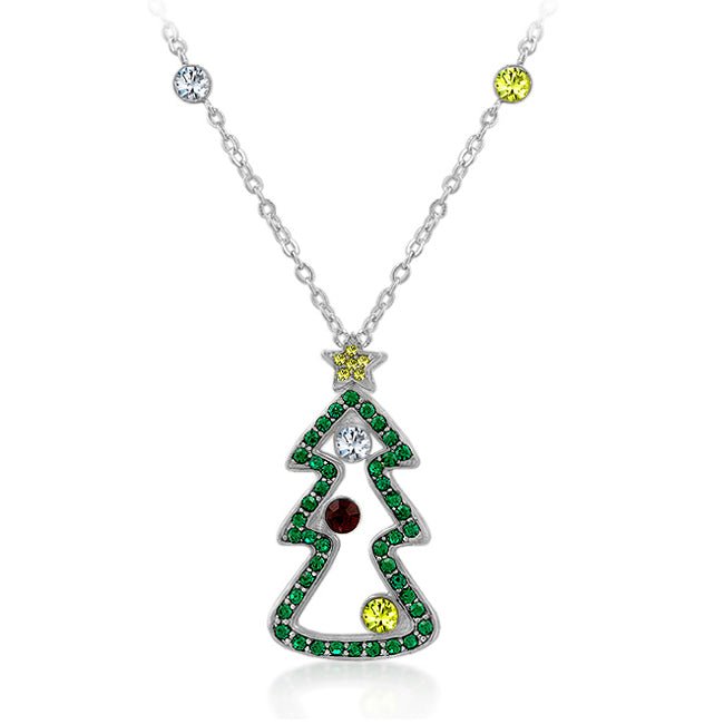 Cubic Zirconia Christmas Pendant - LinkagejewelrydesignLinkagejewelrydesign
