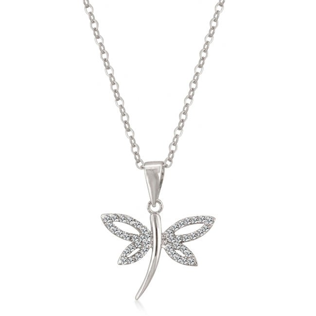 Cubic Zirconia Dragonfly Pendant - LinkagejewelrydesignLinkagejewelrydesign