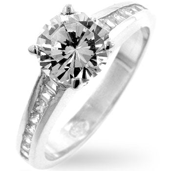 Cubic Zirconia Engagement Ring - LinkagejewelrydesignLinkagejewelrydesign