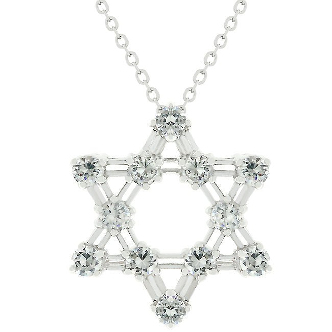 Cubic Zirconia Star Of David Pendant - LinkagejewelrydesignLinkagejewelrydesign