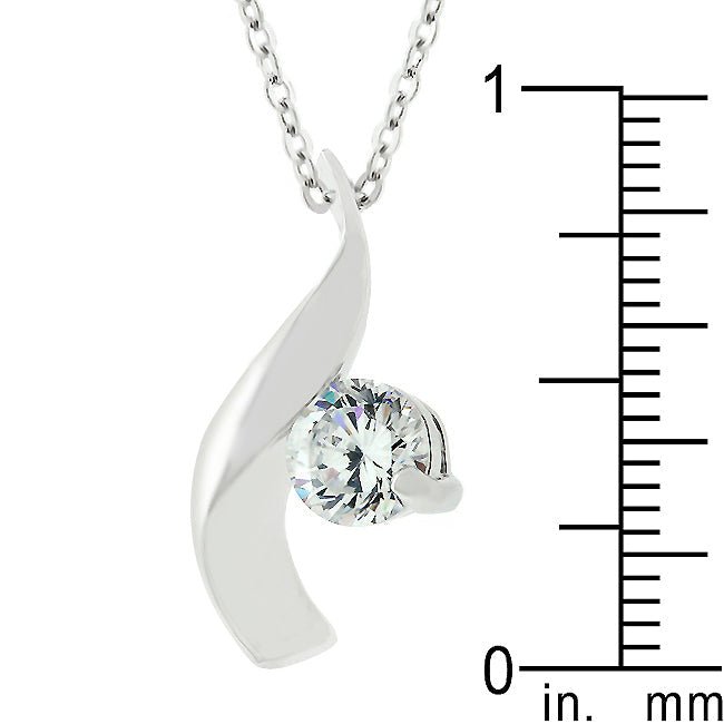 Cubic Zirconia Twist Pendant - LinkagejewelrydesignLinkagejewelrydesign