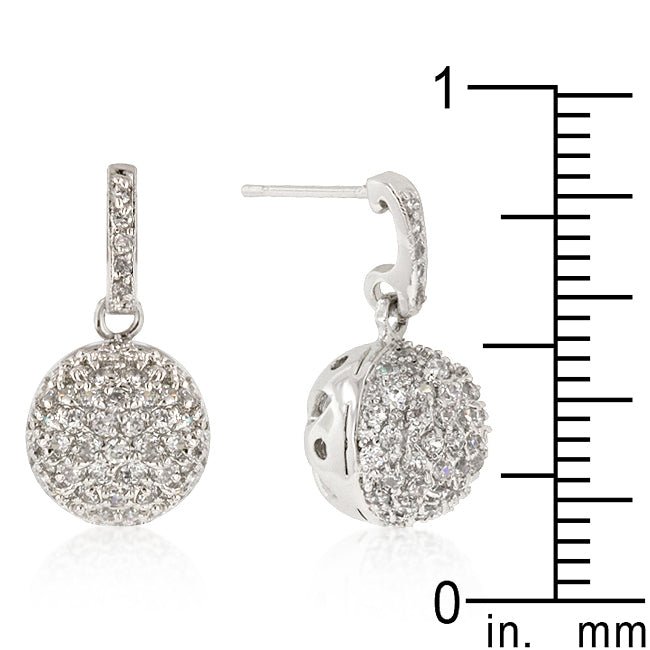 CZ Ball Dangle Earrings - LinkagejewelrydesignLinkagejewelrydesign