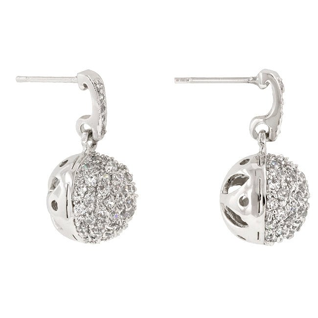 CZ Ball Dangle Earrings - LinkagejewelrydesignLinkagejewelrydesign