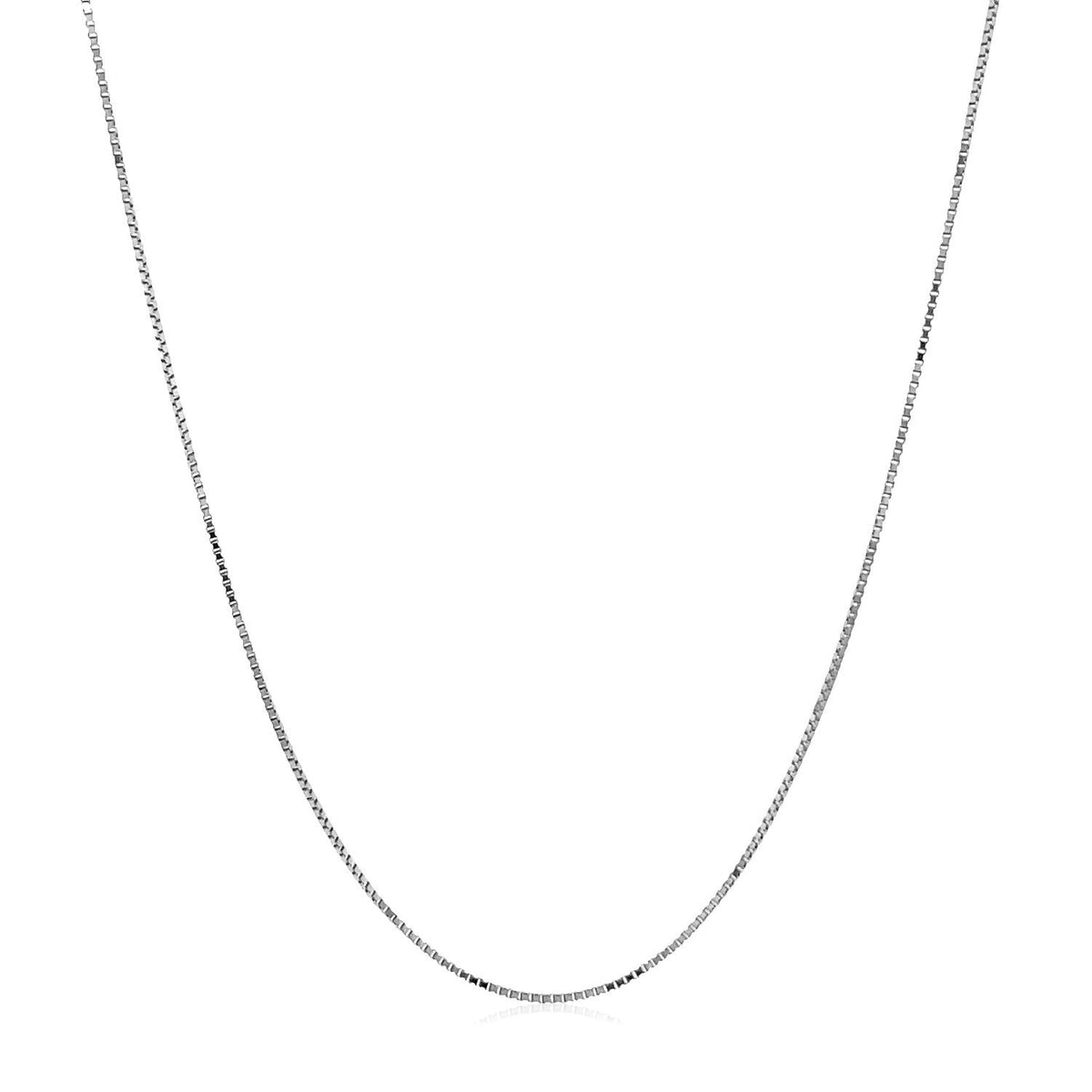 Double Extendable Box Chain in 14k White Gold (0.6mm) - LinkagejewelrydesignLinkagejewelrydesign