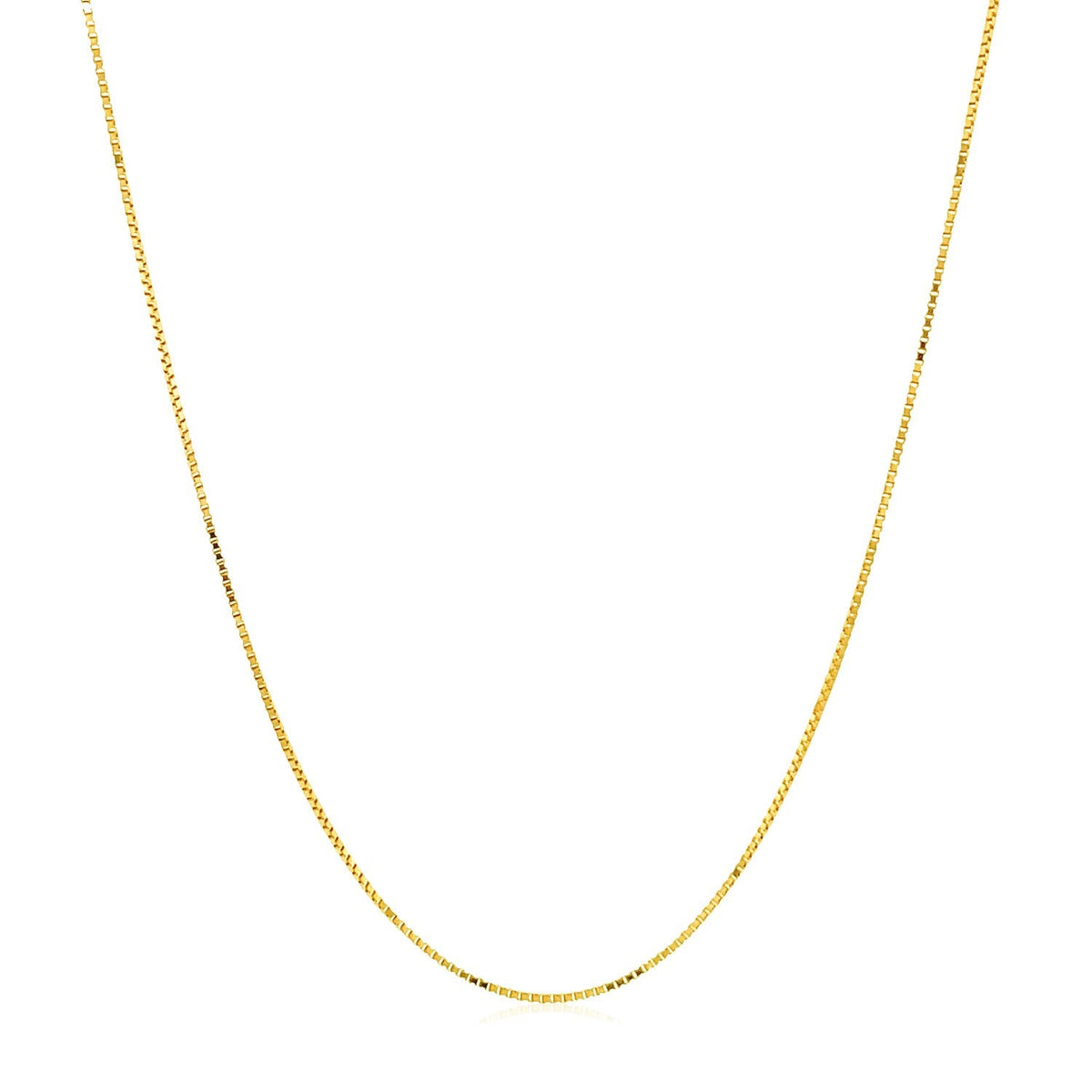 Double Extendable Box Chain in 14k Yellow Gold (0.6mm) - LinkagejewelrydesignLinkagejewelrydesign
