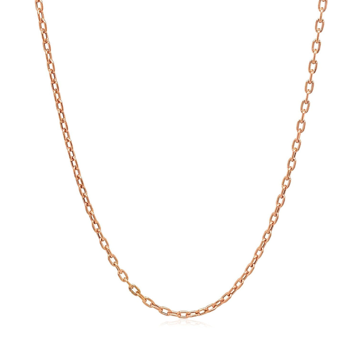Double Extendable Cable Chain in 14k Rose Gold (1.9mm) - LinkagejewelrydesignLinkagejewelrydesign
