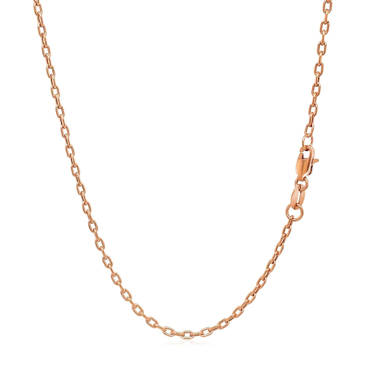 Double Extendable Cable Chain in 14k Rose Gold (1.9mm) - LinkagejewelrydesignLinkagejewelrydesign