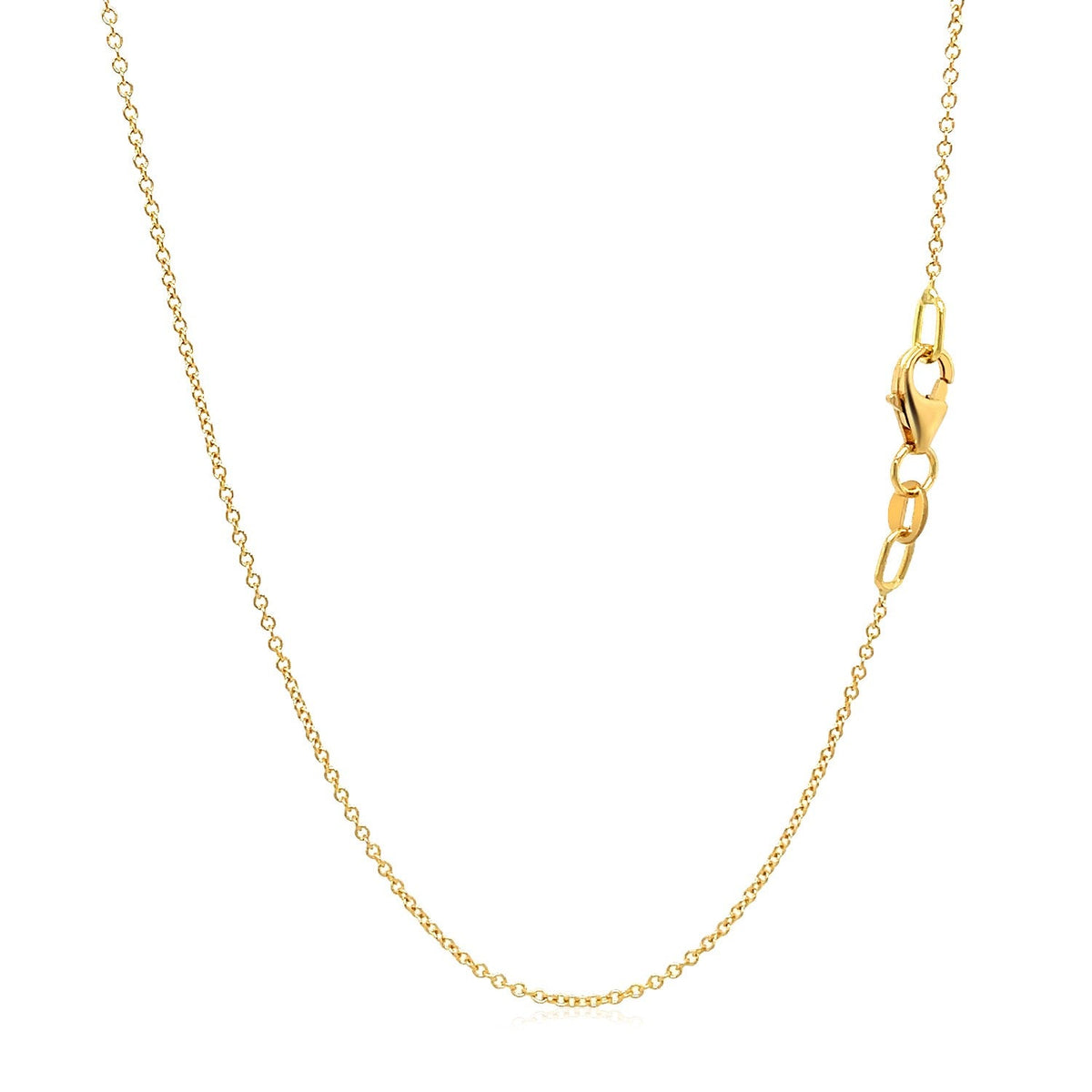 Double Extendable Cable Chain in 14k Yellow Gold (1.0mm) - LinkagejewelrydesignLinkagejewelrydesign