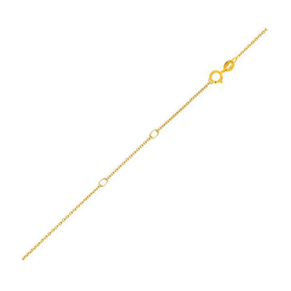 Double Extendable Diamond Cut Cable Chain in 14k Yellow Gold (0.68mm) - LinkagejewelrydesignLinkagejewelrydesign