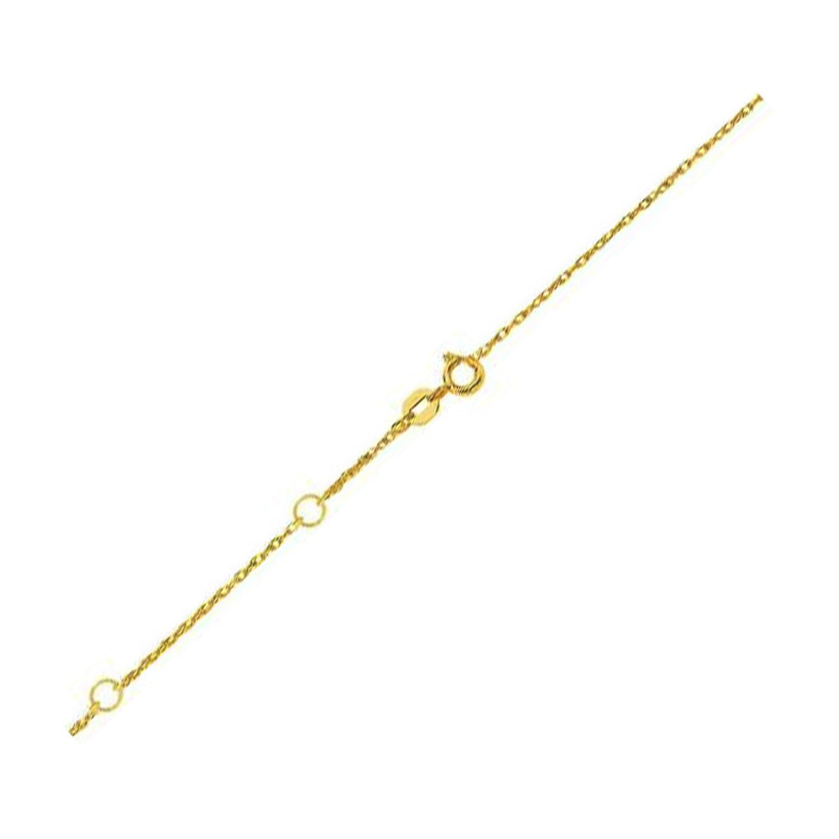 Double Extendable Rope Chain in 14k Yellow Gold (1.3mm) - LinkagejewelrydesignLinkagejewelrydesign