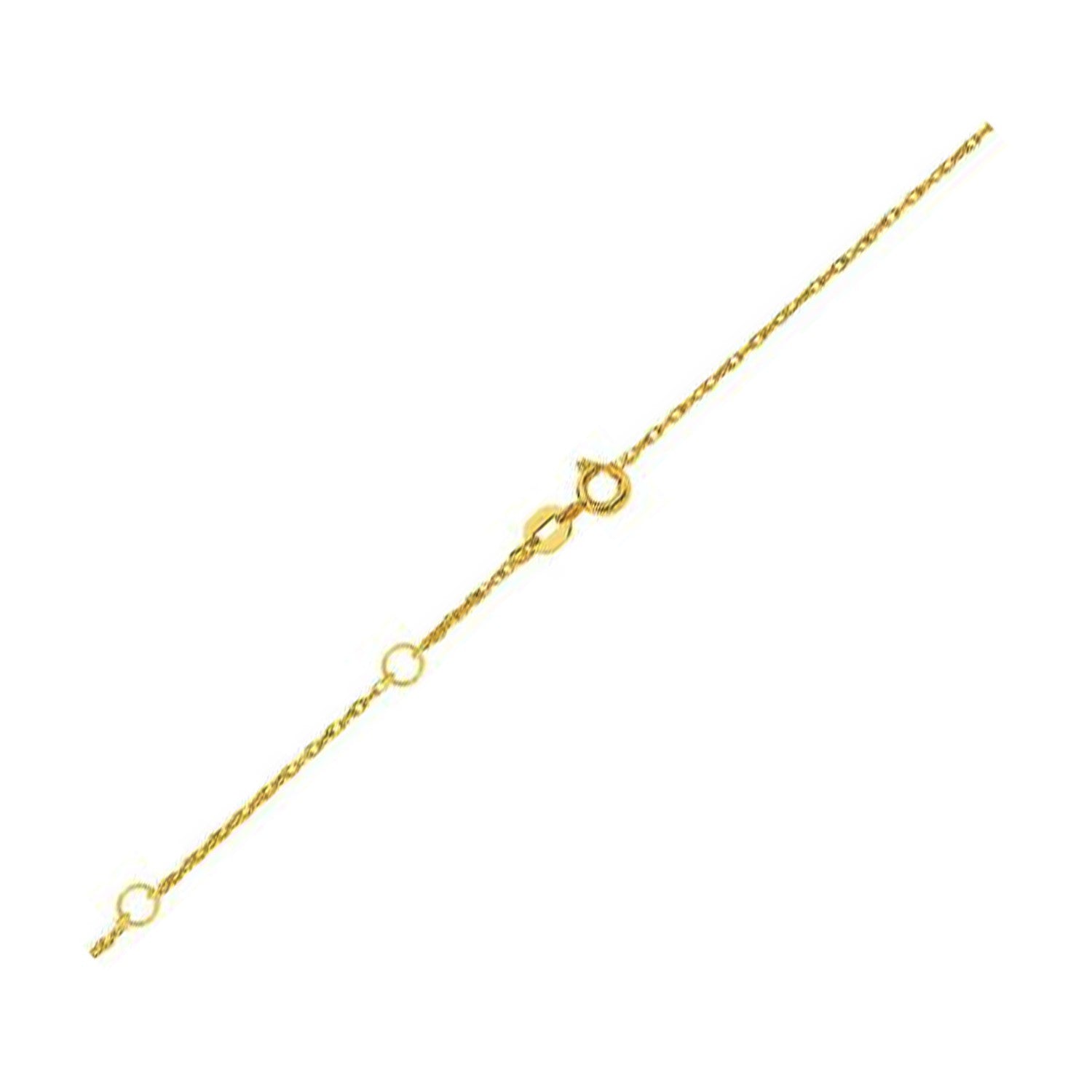 Double Extendable Rope Chain in 14k Yellow Gold (1.3mm) - LinkagejewelrydesignLinkagejewelrydesign