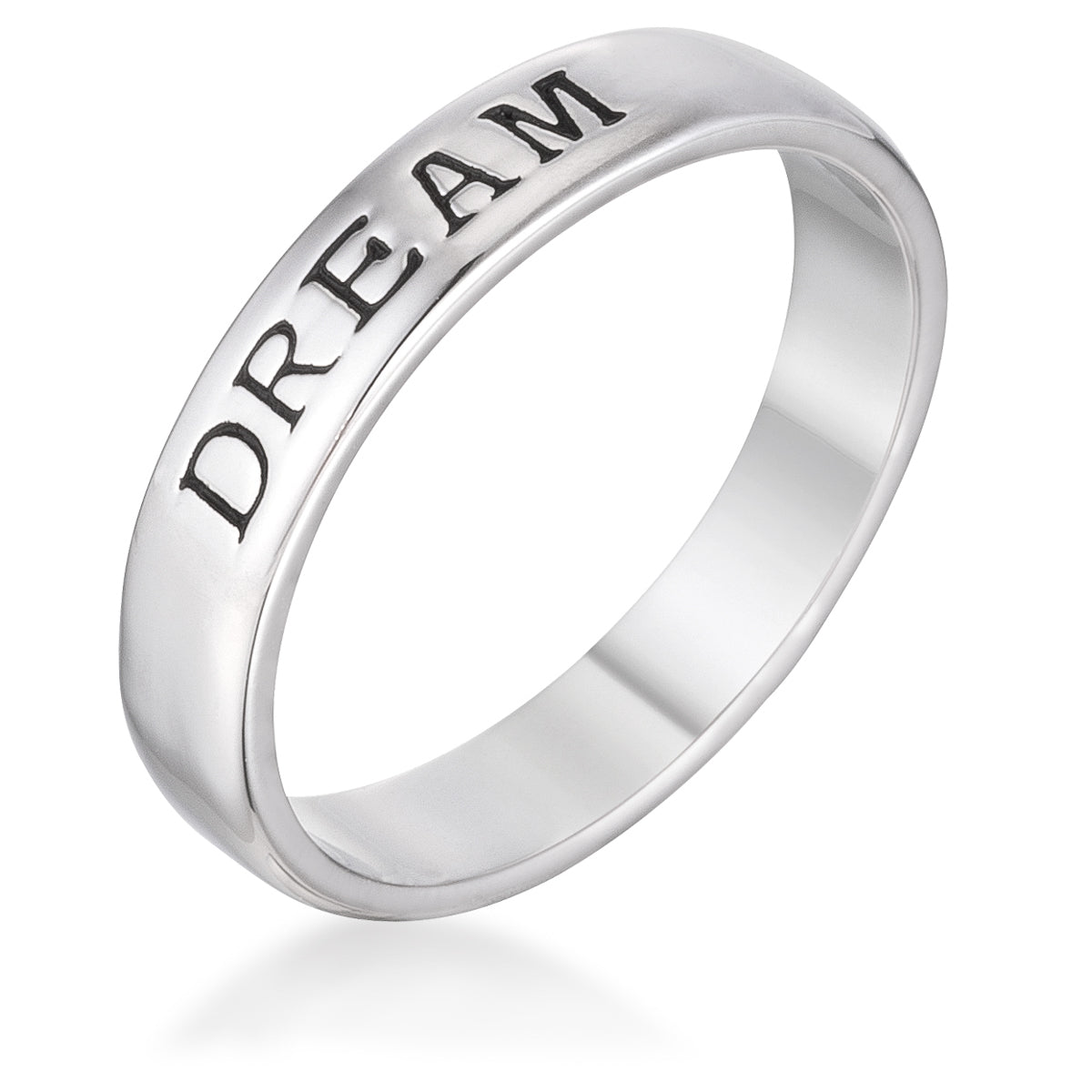 DREAM Rhodium Eternity Band, &lt;b&gt;Size 4&lt;/b&gt; - LinkagejewelrydesignLinkagejewelrydesign