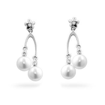 Dual Pearl Drops - LinkagejewelrydesignLinkagejewelrydesign