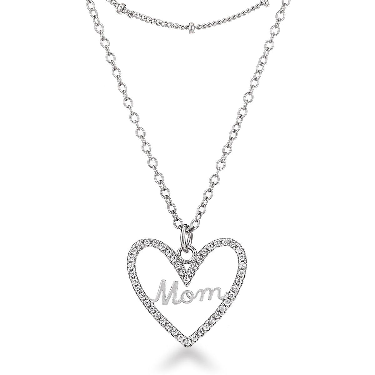 Elegant Layered &quot;Mom&quot; Necklace - LinkagejewelrydesignLinkagejewelrydesign