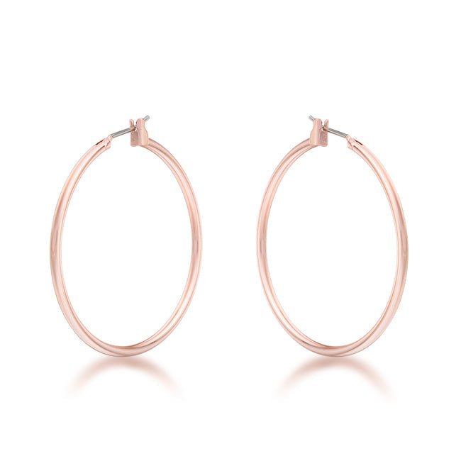 Elegant Rosegold Hoop Earrings - LinkagejewelrydesignLinkagejewelrydesign
