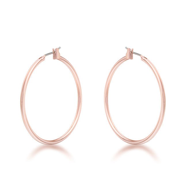 Elegant Rosegold Hoop Earrings - LinkagejewelrydesignLinkagejewelrydesign