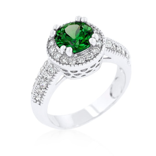 Emerald Halo Engagement Ring - LinkagejewelrydesignLinkagejewelrydesign