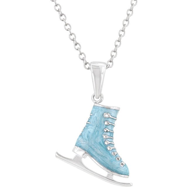 Enamel Ice Skate Pendant - LinkagejewelrydesignLinkagejewelrydesign