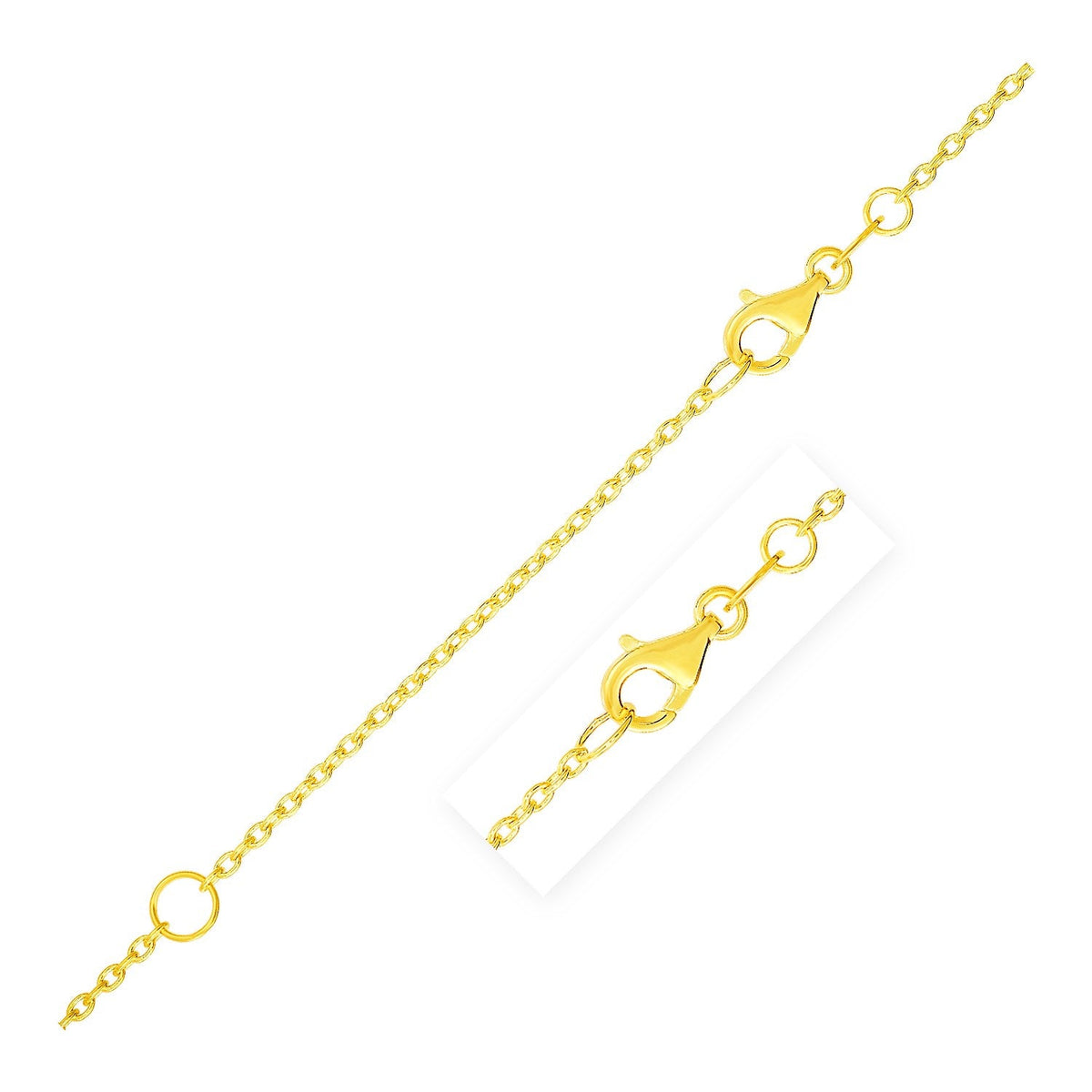 Extendable Cable Chain in 14k Yellow Gold (1.5mm) - LinkagejewelrydesignLinkagejewelrydesign