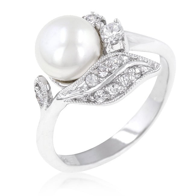 Fleur Pearl Ring - LinkagejewelrydesignLinkagejewelrydesign