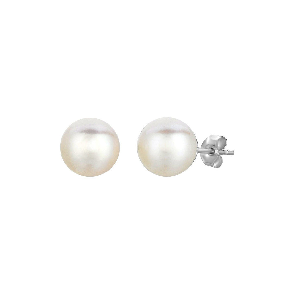 Freshwater Pearl Earrings in Sterling Silver - LinkagejewelrydesignLinkagejewelrydesign