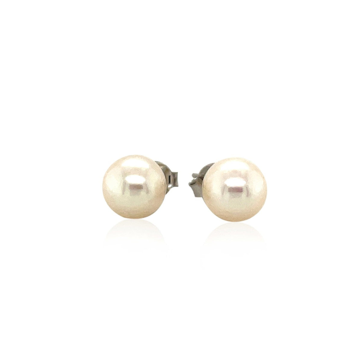 Freshwater Pearl Earrings in Sterling Silver - LinkagejewelrydesignLinkagejewelrydesign