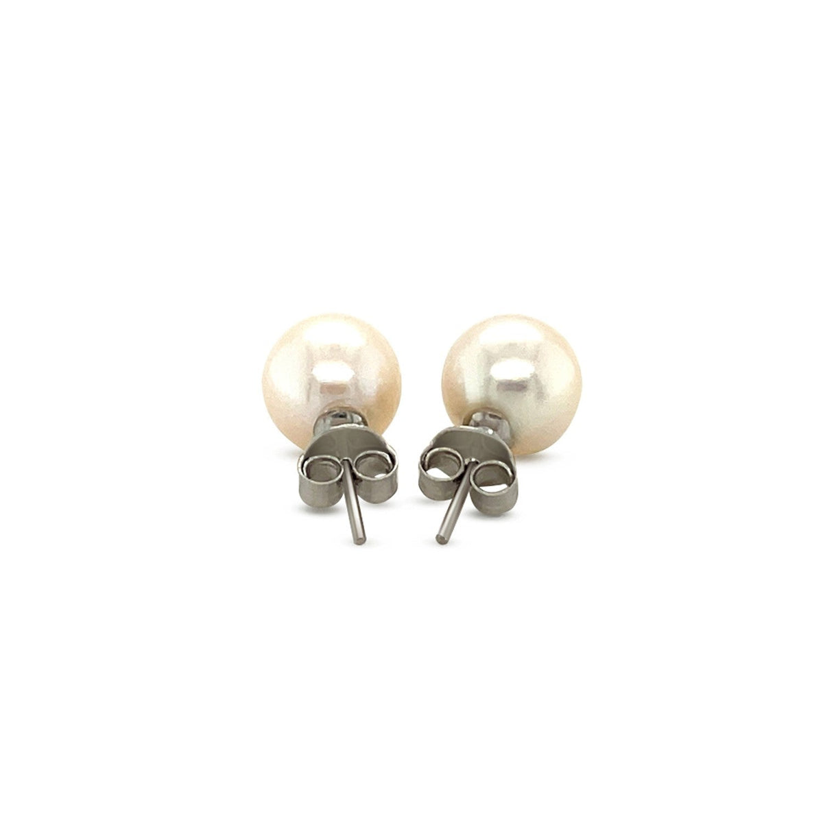 Freshwater Pearl Earrings in Sterling Silver - LinkagejewelrydesignLinkagejewelrydesign