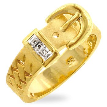 Golden Buckle Ring - LinkagejewelrydesignLinkagejewelrydesign