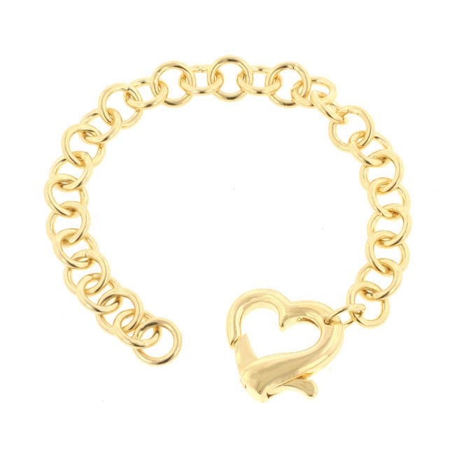 Golden Heart Bracelet - LinkagejewelrydesignLinkagejewelrydesign