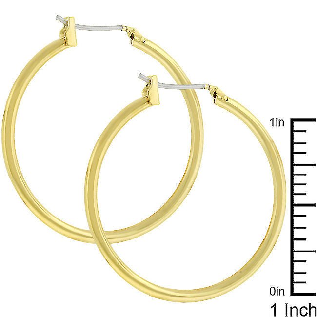 Golden Hoop Earrings - LinkagejewelrydesignLinkagejewelrydesign