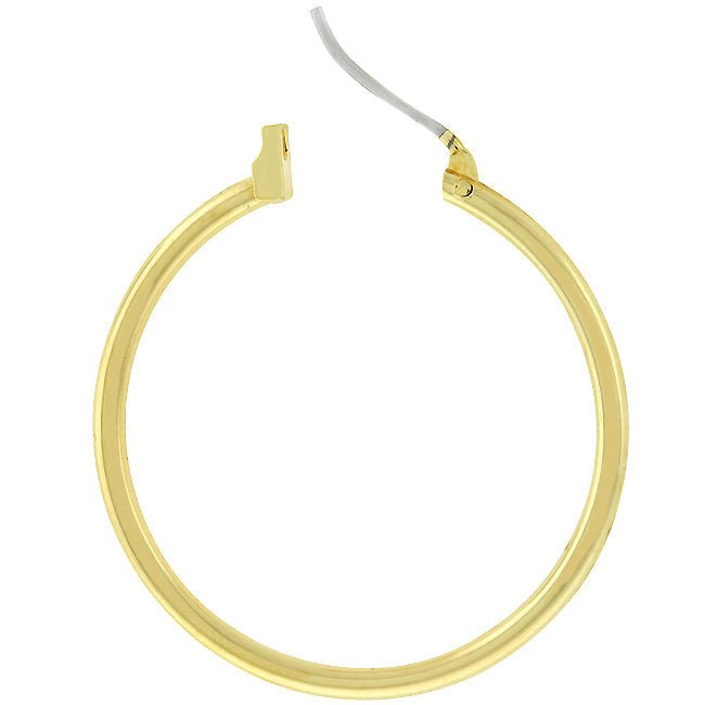 Golden Hoop Earrings - LinkagejewelrydesignLinkagejewelrydesign