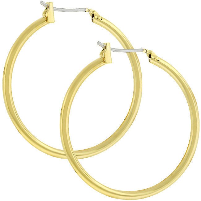 Golden Hoop Earrings - LinkagejewelrydesignLinkagejewelrydesign