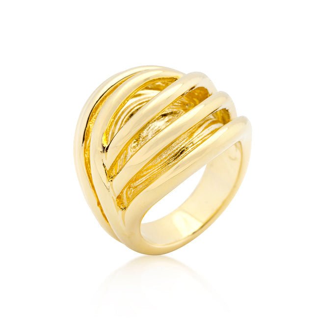 Golden Illusion Fashion Ring - LinkagejewelrydesignLinkagejewelrydesign